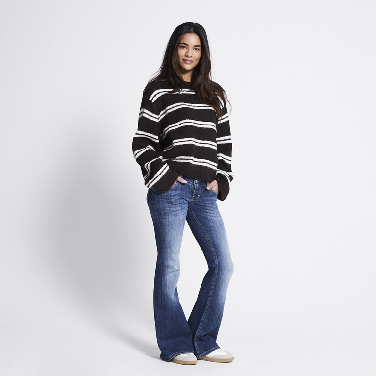 Crew-neck knit sweater "Elena"